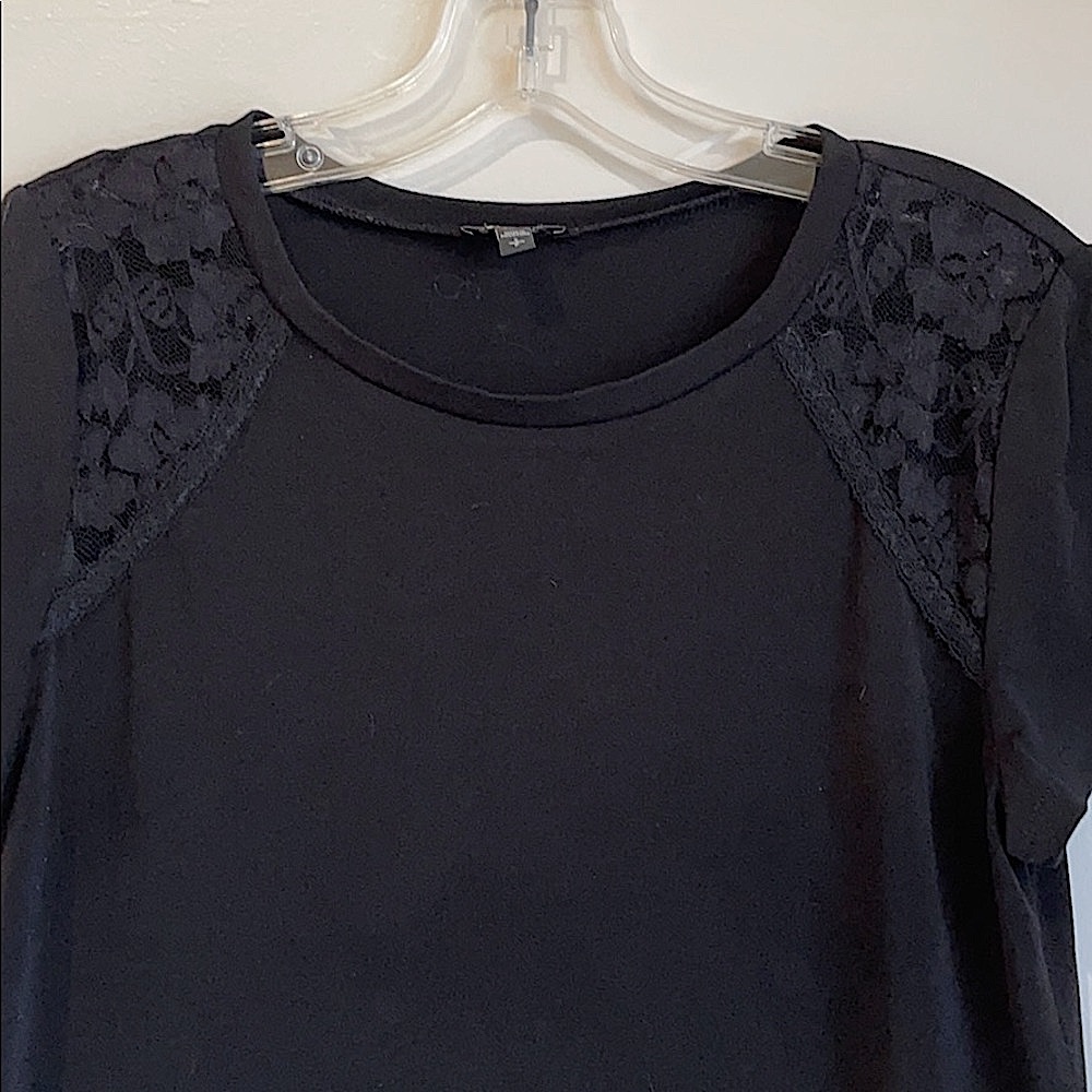 Express lace side mesh panel top, black, size S - Picture 5 of 13